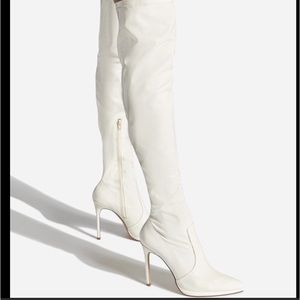 NIB Shoedazzle Lekisha Over The Knee Boots in Bone